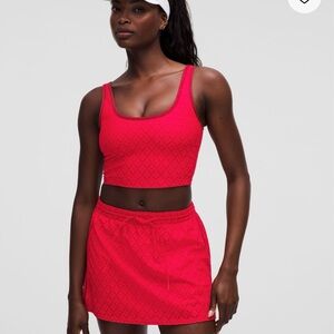 lululemon Textured Mesh Tennis Tank | Red | Size L | SOLD OUT | NWT